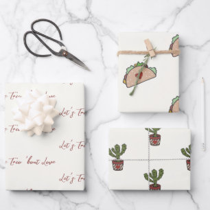 Taco 'bout Liebe Fiesta Cactus Geschenkpapier Set
