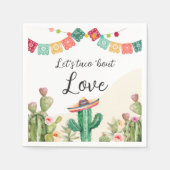Taco Bout Liebe Fiesta Cactus Wasserfarbendusche Serviette (Vorderseite)