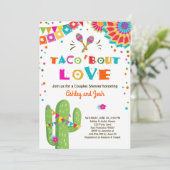 Taco Bout Liebe Fiesta Paare Dusche Einladung (Stehend Vorderseite)