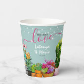 Taco 'bout Liebe Fiesta Paare Dusche Pappbecher (Rückseite)