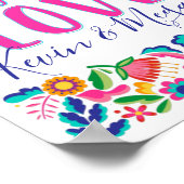 Taco Bout Liebe Fiesta Party Mexikanische Blume Po Poster (Ecke)