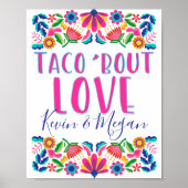 Taco Bout Liebe Fiesta Party Mexikanische Blume Po Poster (Vorne)