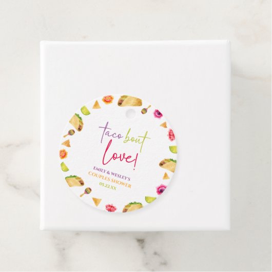 Taco Bout Liebe! Fiesta Wedding Couples Dusche Geschenkanhänger (Beispiel)