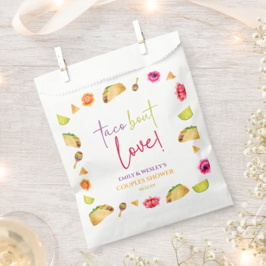 Taco Bout Liebe! Fiesta Wedding Couples Dusche Geschenktütchen (Ausgeschnitten)