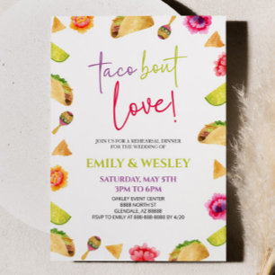 Taco Bout Liebe! Fiesta Wedding Probe Dinner Einladung