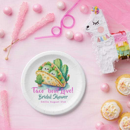 Taco 'Bout Liebe! Letztes Party Brautparty Pappteller (Party)