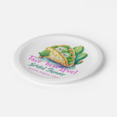 Taco 'Bout Liebe! Letztes Party Brautparty Pappteller (Schrägansicht)