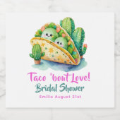 Taco 'Bout Liebe! Letztes Party Brautparty Schaumweinetikett (Einzelnes Label)
