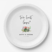 Taco Bout Liebe Mexican Cactus Succulent Wedding Pappteller (Vorderseite)