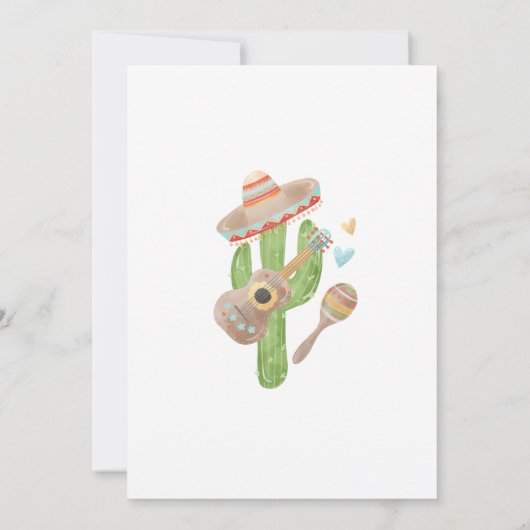 Taco 'Bout Liebe Mexican Fiesta Brautparty Einladung (Rückseite)