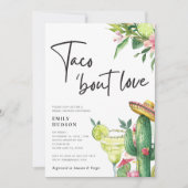Taco Bout Liebe Mexikanisches Brautparty Einladung (Vorderseite)