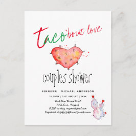 TACO BOUT LIEBE Moderne HaushaltskUPLES SHOWER Fie Postkarte