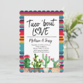 Taco Bout Liebe Paare Dusche Einladung (Stehend Vorderseite)