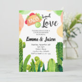 Taco Bout Liebe Paare Dusche Einladung (Stehend Vorderseite)