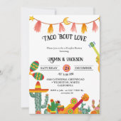 Taco 'Bout Liebe Paare Duschkabine Einladung (Vorderseite)