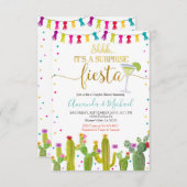 Taco 'Bout Liebe Paare Verlobung Cactus Fiesta Einladung (Vorne/Hinten)