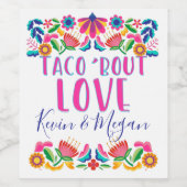 Taco Bout Liebe Sommer Fiesta Paare Dusche Weinetikett (Einzelnes Label)