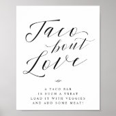 Taco Bout Liebe Taco Bar Wedding Sign Poster (Vorne)