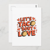 Taco Bout Liebe Valentine Postkarte (Vorne/Hinten)