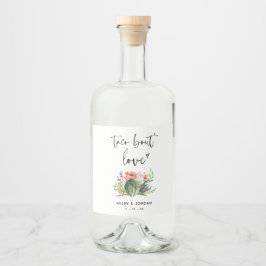 Taco Bout Liebe Watercolor Cactus Fiesta Gevor Alkoholflaschenetikett