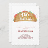 Taco 'Bout Liebe Wedding Bachelorette Fiesta Einladung (Vorne/Hinten)