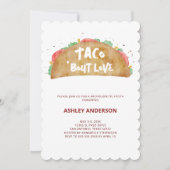 Taco 'Bout Liebe Wedding Bachelorette Fiesta Einladung (Vorderseite)