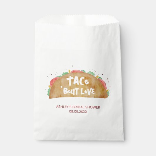 Taco 'Bout Liebe Wedding Brautparty Fiesta Geschenktütchen (Vorderseite)