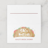 Taco 'Bout Liebe Wedding Brautparty Fiesta Platzkarte (Außenseite Aufgefaltet)