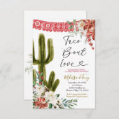 Taco 'bout Liebe Weihnachten Blumenpaare Dusche Einladung (Vorne/Hinten)