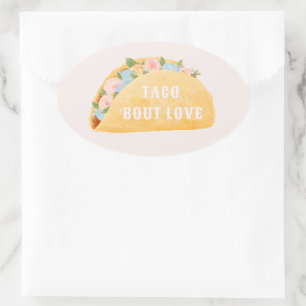 Taco 'Bout Love Brautparty  Ovaler Aufkleber