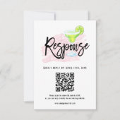 Taco Bout Love Wedding RSVP Card with QR Code Karte (Vorderseite)
