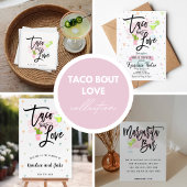 Taco Bout Love Wedding RSVP Card with QR Code Karte