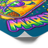 Taco Bout Mardi Gras Fat Tuesday Funny Mexican Foo Poster (Ecke)