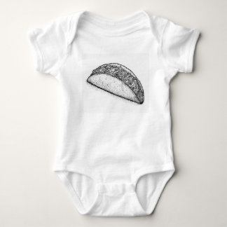 Taco 'Bout Niedlich: Handgezeichneter monochromer Baby Strampler