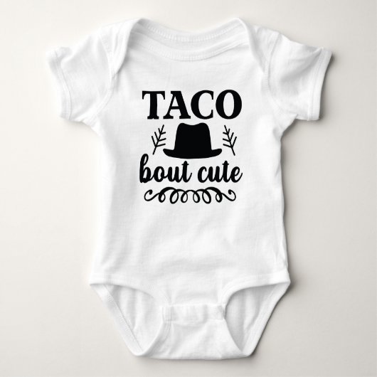 "taco bout niedlich" lustiger Babybodysuit Baby Strampler (Vorderseite)