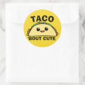 Taco Bout Niedlich Runder Aufkleber (Tasche)