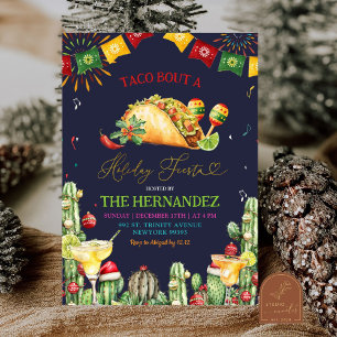 Taco Bout Night Fiesta Margaritas Weihnachtsfest P Einladung