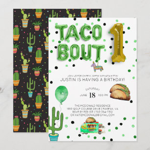 Taco Bout One Einladung zum ersten Geburtstag