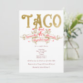 Taco Bout Perfect Couple Liebe Fiesta Couple Dusch Einladung (Stehend Vorderseite)