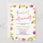 Taco Bout Retirement! Fiesta Retirement Party Einladung (Vorderseite)