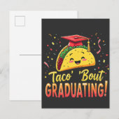 Taco 'Bout Schließen Abschluss Cinco De Mayo Einladungspostkarte (Vorne/Hinten)