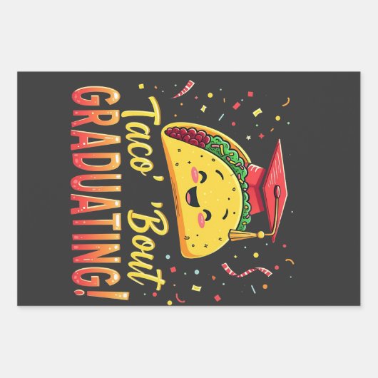 Taco 'Bout Schließen Abschluss Cinco De Mayo Geschenkpapier Set (Vorderseite)