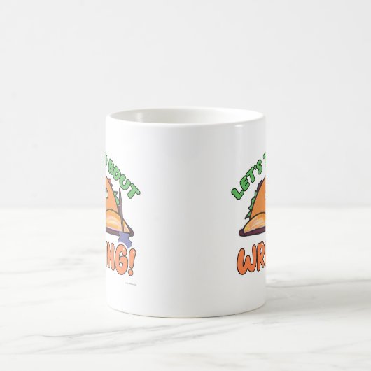 Taco Bout Schreiben lustigen Autor Cartoon Essen Kaffeetasse (Mittel)