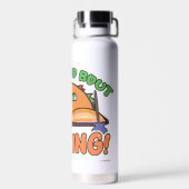 Taco Bout Schreiben lustigen Autor Cartoon Essen Trinkflasche (Rückseite)