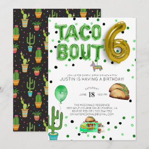 Taco Bout Six   Einladung zum sechsten Geburtstag
