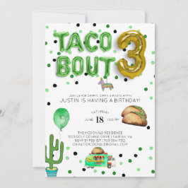 Taco Bout Three | Einladung zum dritten Geburtstag