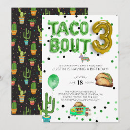 Taco Bout Three | Einladung zum dritten Geburtstag