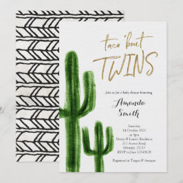 Taco bout twins Cactus baby Shower Einladungskarte Einladung