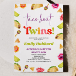 Taco Bout Twins! Fiesta Baby Shower Einladung