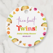 Taco Bout Twins! Fiesta Baby Shower Geschenkanhänger (Vorderseite)